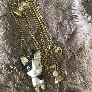 SOLD-Betsey Johnson Frenchie Necklace